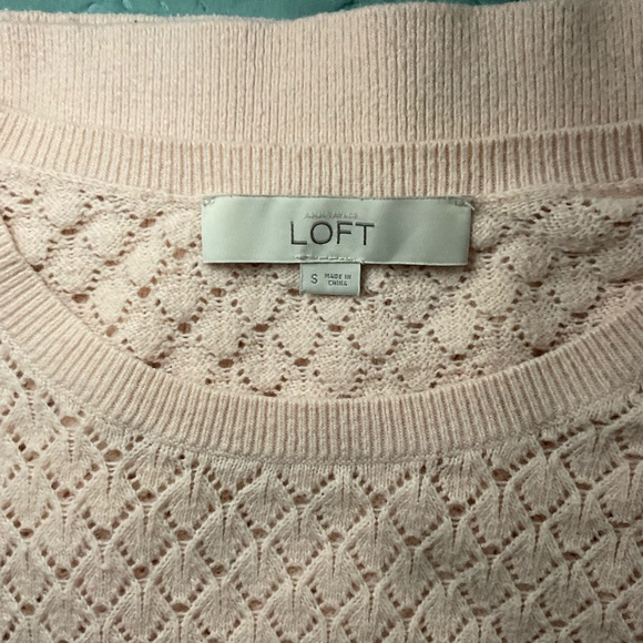 LOFT Blush Textured Knit Top - Picture 3 of 3